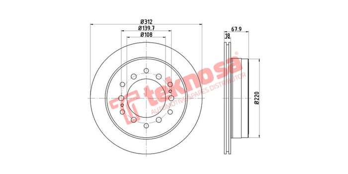 Brake Disc Fj Cruiser Prado Fortuner (Rear Vented)