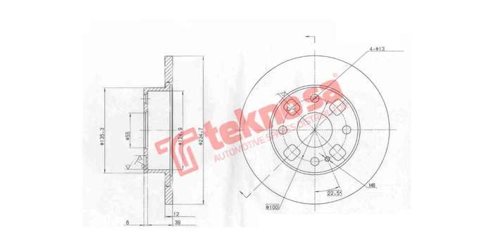 Brake Disc Ford Fiesta 92 Mazda Soho 121 92 (Front Solid)