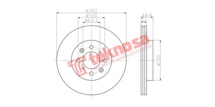 Brake Disc Honda V Tec 92 (Front Vented)