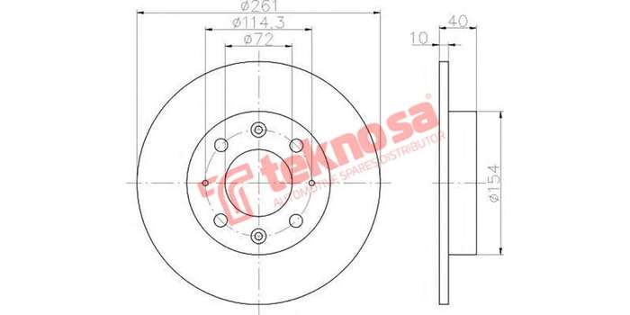 Brake Disc Kia Carens (Rear Solid)