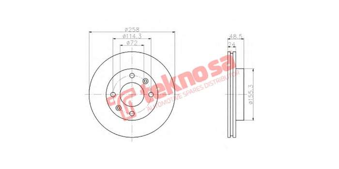 Brake Disc Kia Ceres Clarus Carens (Front Vented)