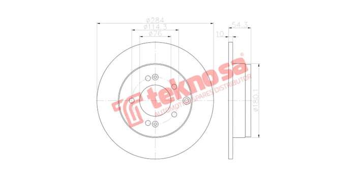 Brake Disc Kia Optima 2.4 12 (Rear Solid)