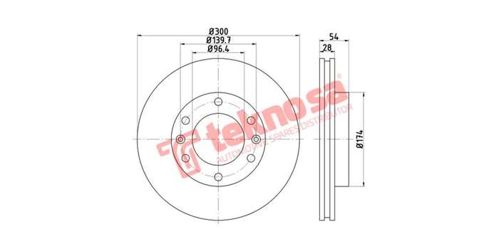 Brake Disc Kia Sedona Iii 2.9Crdi 2006 (Front Vented)