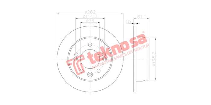 Brake Disc Kia Sportage (Rear Solid)
