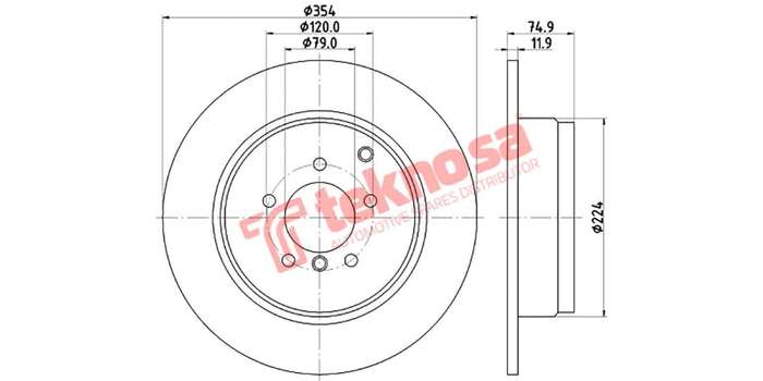 Brake Disc Landrover Range Rover Iii 02 (Rear Solid)