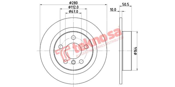 Brake Disc Mini Cooper Bmw 2 Series (Rear Solid)