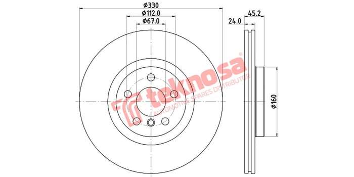 Brake Disc Mini Counrtyman Bmw 2 Series (Front Vented)