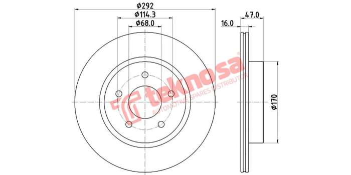 Brake Disc Nissan Xtrail 15 (Front Vented)