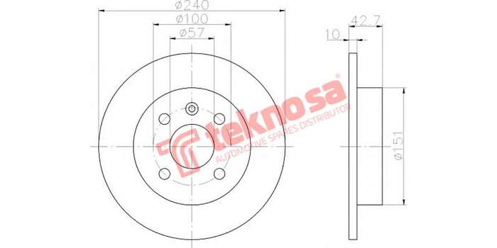 Brake Disc Opel Classic 1.8 (Rear Solid)