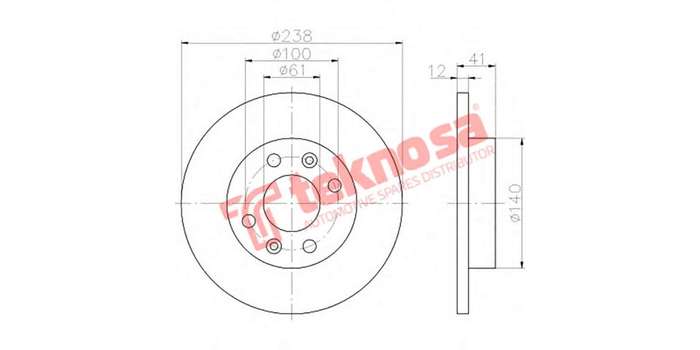 Brake Disc Renault Clio 1.4 1.6 00 (Front Solid)