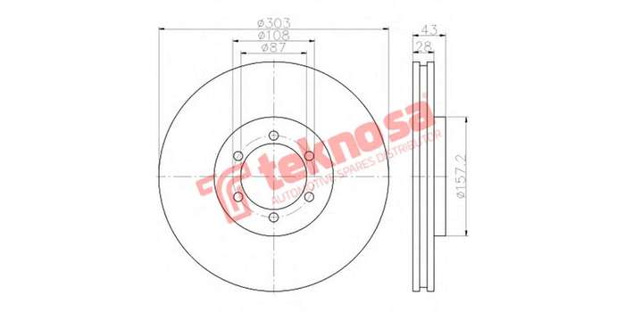 Brake Disc Terracan 3.5I V6B 01 06 (Front Vented)