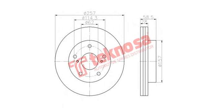 Brake Disc Toyota Hilux Raider 05 (Front Vented)