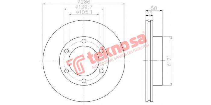 Brake Disc Toyota Landcruiser 90 92 (Front Vented)