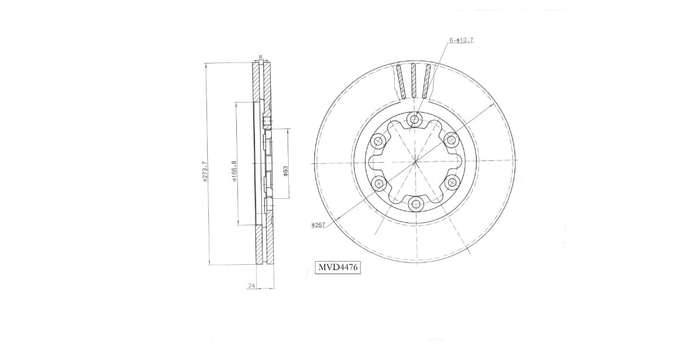 Brake Disc Vented Front Ford Ranger 1800,2500D, F8,Wl,Wlt 2000 2006 (Single)