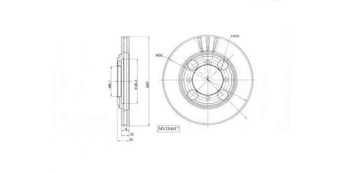 Brake Disc Vented Front Hyundai Elantra 1.6,1.8.2.0,Tiburon 1994 2005 (Single)