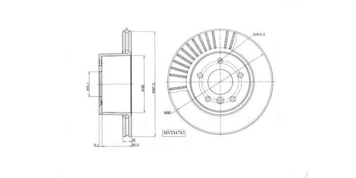 Brake Disc Vented Front Landrover Discovery[1][2] 1994 2005 (Single)