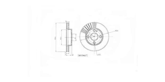 Brake Disc Vented Front Mazda Etude 160I 160Ie,180Ise 2000 2004 (Single)
