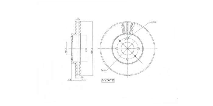 Brake Disc Vented Front Nissan 200,Sabre,Sentra 200Gsi Sti 1993 2002 (Single)