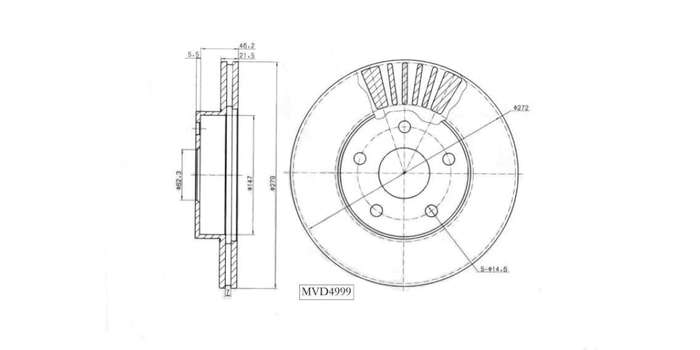 Brake Disc Vented Front Toyota Condor 2400I,3000D 2000 2005 (Single)
