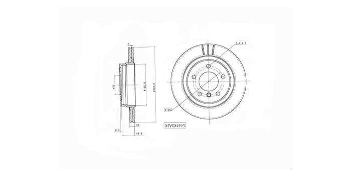 Brake Disc Vented Rear Bmw 318I,320D,320I,323I,325I,328I [E46] 1999 2005 (Single)