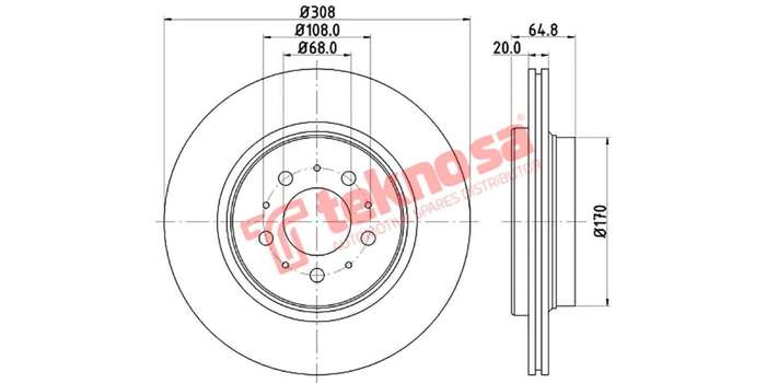 Brake Disc Volvo Xc90 (Rear Vented)