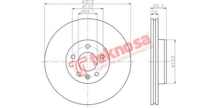 Brake Disc Vw Sharan 1.8T 03 (Front Vented)