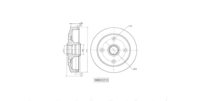 Brake Drum Rear Mazda 323 Ford Laser,Meteor,Tracer 1986 2002 (Single)