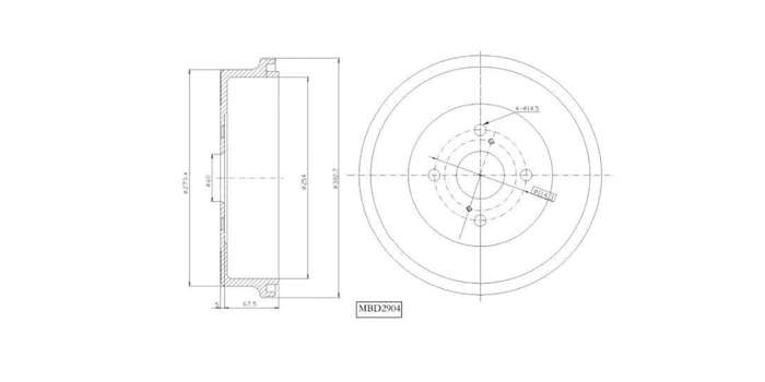Brake Drum Rear Toyota Condor 1800,2.0I,2400I,3000D 2000 2005 (Single)