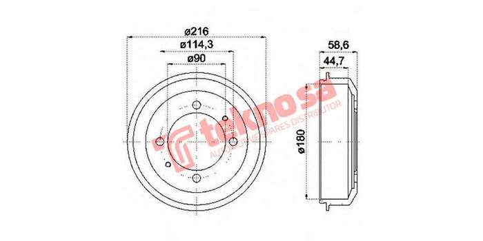Brake Drum Toyota Hilux 4X4 89