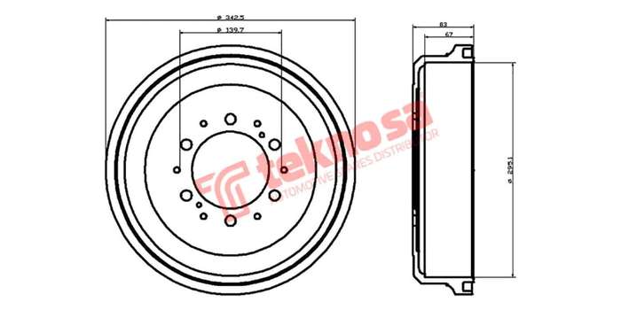 Brake Drum Toyota Landcruiser Hilux Prado Dyna