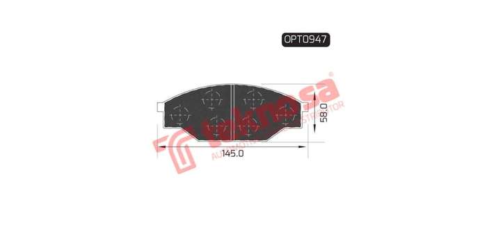 Brake Pad Toyota Hiace 83 91 ( Front ) (SET LH & RH Wheel)