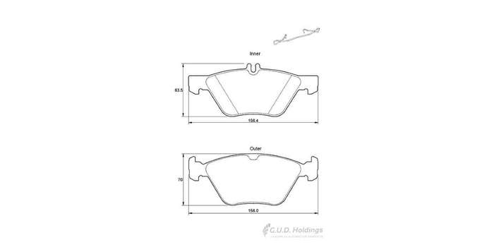 Brake Pads Front Chrysler Crossfirre 3.2 (03 08) Mercedes Clk320 430 (97 03) E240 E270 (98 02) (S...