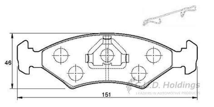 Brake Pads Front Daewoo Cielo,Lanos (96 04) Ford Fiesta[1] 98092 Opel Astra (SAFELINE D3069S) (SE...