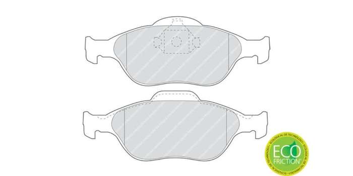Brake Pads Front Ford Fiesta [2] (03 ) Figo (10 ) Ikon [2][3] (07 15) Streetka (05 09) (FERODO FD...