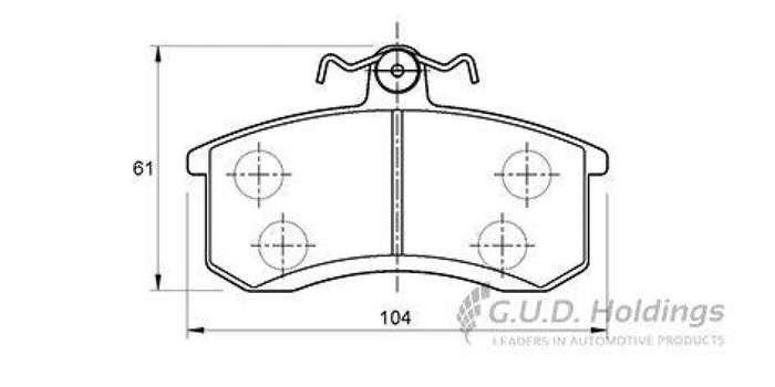 Brake Pads Front Nissan Langley,Pulsar,Sabre,Sentra,1400 (SAFELINE D982S) (SET LH & RH Wheel)