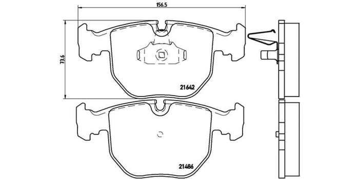 Brembo Brake Pads Front Bmw X5/E38/E3 ( Set Lh&Rh) (P06021)