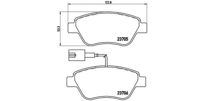 Brembo Brake Pads Front Fiat 500/Punto/Panda ( Set Lh&Rh) (P23085)