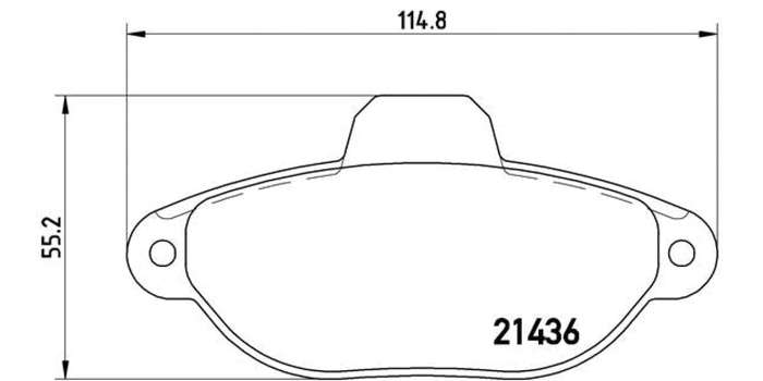 Brembo Brake Pads Front Fiat Panda/Punto/ ( Set Lh&Rh) (P23096)