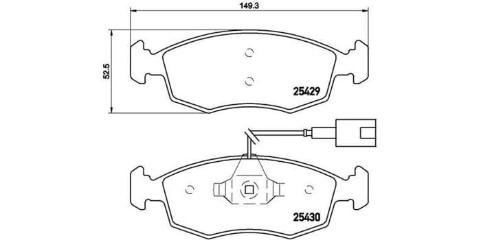 Brembo Brake Pads Front Fiat Punto ( Set Lh&Rh) (P23138)