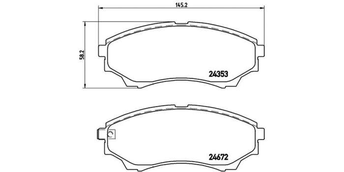 Brembo Brake Pads Front Ford Ranger -2014 ( Set Lh&Rh) (P24086)