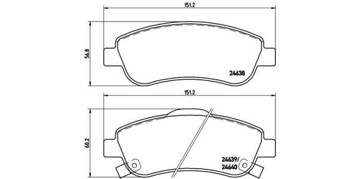 Brembo Brake Pads Front Honda Cr-X ( Set Lh&Rh) (P28045)