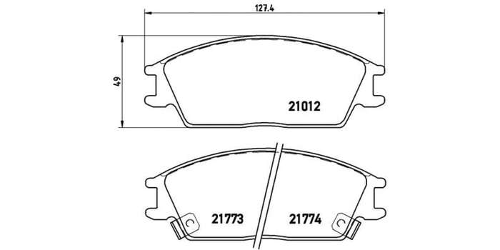 Brembo Brake Pads Front Hyundai Accent ( Set Lh&Rh) (P30024)