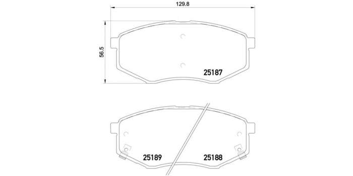 Brembo Brake Pads Front Hyundai Ix20 1.4/ ( Set Lh&Rh) (P30055)