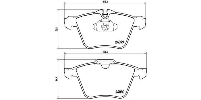 Brembo Brake Pads Front Jaguar Xf/Xj ( Set Lh&Rh) (P36027)