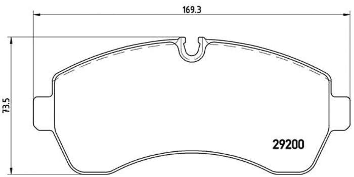 Brembo Brake Pads Front Vw Lt Van ( Set Lh&Rh) (P50059)