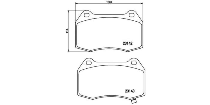 Brembo Brake Pads Front Nissan 350Z 350Z ( Set Lh&Rh) (P56047)