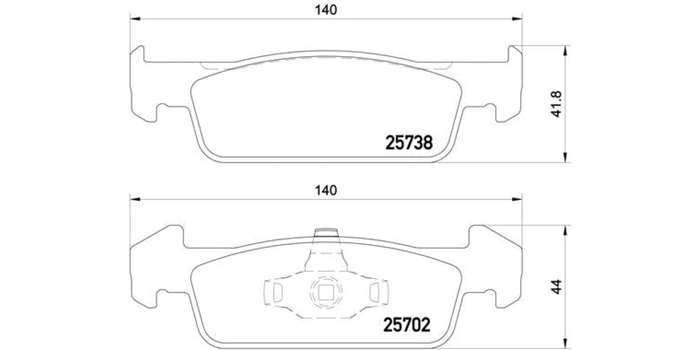 Brembo Brake Pads Front Ren Sandero/Stepway ( Set Lh&Rh) (P68060)