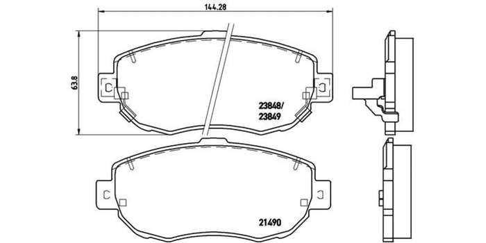 Brembo Brake Pads Front Lexus Gs300 ( Set Lh&Rh) (P83037)
