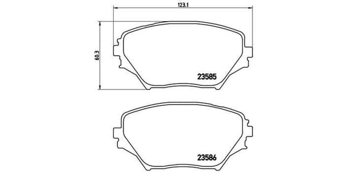 Brembo Brake Pads  Toyota Rav4 Ii ( Set Lh&Rh) (P83055)