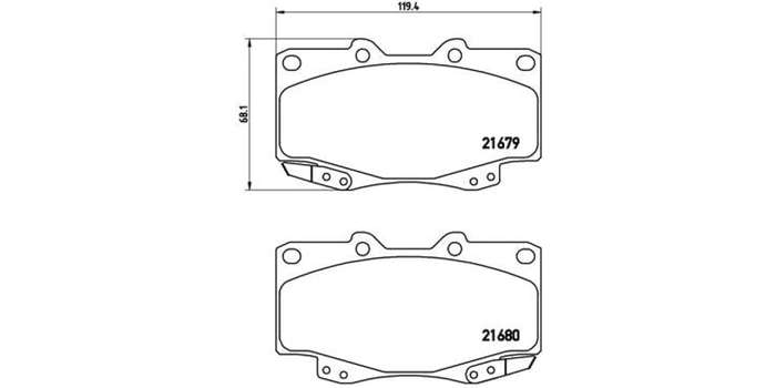 Brembo Brake Pads Front Toyota Hilux/Landcruiser ( Set Lh&Rh) (P83069)